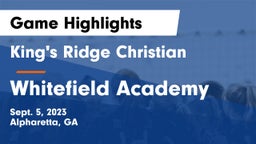 King's Ridge Christian  vs Whitefield Academy Game Highlights - Sept. 5, 2023