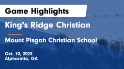 King's Ridge Christian  vs Mount Pisgah Christian School Game Highlights - Oct. 10, 2023