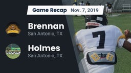 Recap: Brennan  vs. Holmes  2019