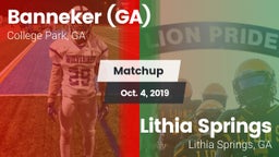 Matchup: Banneker  vs. Lithia Springs  2019