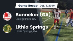 Recap: Banneker  (GA) vs. Lithia Springs  2019