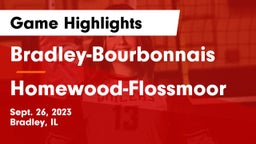 Bradley-Bourbonnais  vs Homewood-Flossmoor  Game Highlights - Sept. 26, 2023