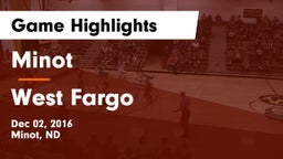Minot  vs West Fargo  Game Highlights - Dec 02, 2016