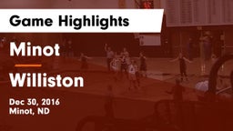 Minot  vs Williston  Game Highlights - Dec 30, 2016