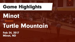 Minot  vs Turtle Mountain  Game Highlights - Feb 24, 2017