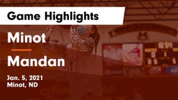 Minot  vs Mandan  Game Highlights - Jan. 5, 2021