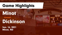 Minot  vs Dickinson  Game Highlights - Jan. 16, 2021