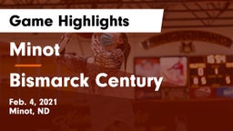 Minot  vs Bismarck Century  Game Highlights - Feb. 4, 2021