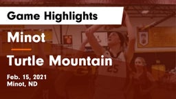 Minot  vs Turtle Mountain  Game Highlights - Feb. 15, 2021