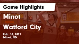 Minot  vs Watford City  Game Highlights - Feb. 16, 2021