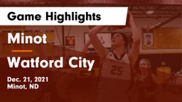 Minot  vs Watford City  Game Highlights - Dec. 21, 2021