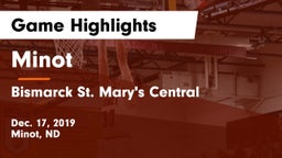 Minot  vs Bismarck St. Mary's Central  Game Highlights - Dec. 17, 2019