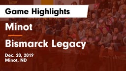 Minot  vs Bismarck Legacy  Game Highlights - Dec. 20, 2019