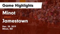 Minot  vs Jamestown  Game Highlights - Dec. 28, 2019