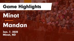 Minot  vs Mandan  Game Highlights - Jan. 7, 2020