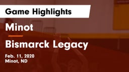 Minot  vs Bismarck Legacy  Game Highlights - Feb. 11, 2020