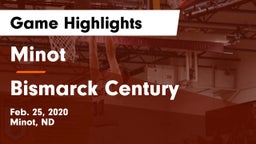 Minot  vs Bismarck Century  Game Highlights - Feb. 25, 2020