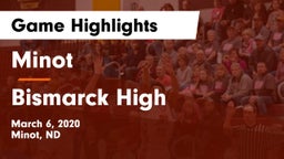 Minot  vs Bismarck High Game Highlights - March 6, 2020