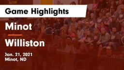 Minot  vs Williston  Game Highlights - Jan. 21, 2021
