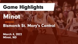 Minot  vs Bismarck St. Mary's Central  Game Highlights - March 4, 2022