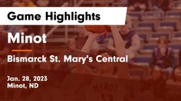 Minot  vs Bismarck St. Mary's Central  Game Highlights - Jan. 28, 2023