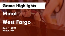 Minot  vs West Fargo  Game Highlights - Dec. 1, 2023