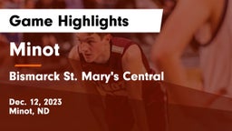 Minot  vs Bismarck St. Mary's Central  Game Highlights - Dec. 12, 2023