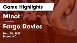 Minot  vs Fargo Davies  Game Highlights - Dec. 28, 2023