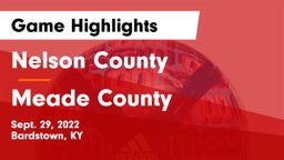 Nelson County  vs Meade County  Game Highlights - Sept. 29, 2022