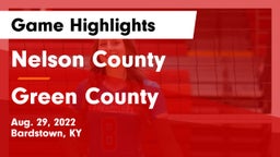 Nelson County  vs Green County  Game Highlights - Aug. 29, 2022