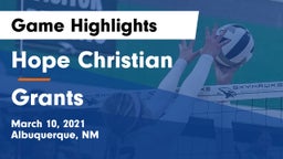 Hope Christian  vs Grants  Game Highlights - March 10, 2021