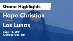 Hope Christian  vs Los Lunas  Game Highlights - Sept. 11, 2021