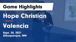 Hope Christian  vs Valencia Game Highlights - Sept. 28, 2021