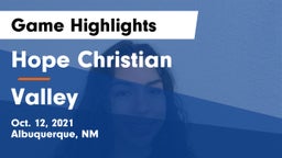 Hope Christian  vs Valley Game Highlights - Oct. 12, 2021