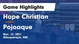 Hope Christian  vs Pojoaque  Game Highlights - Nov. 12, 2021