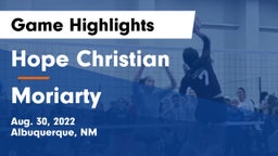 Hope Christian  vs Moriarty  Game Highlights - Aug. 30, 2022