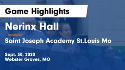 Nerinx Hall  vs Saint Joseph Academy St.Louis Mo Game Highlights - Sept. 30, 2020