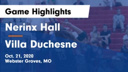Nerinx Hall  vs Villa Duchesne  Game Highlights - Oct. 21, 2020