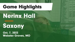 Nerinx Hall  vs Saxony Game Highlights - Oct. 7, 2023