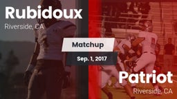 Matchup: Rubidoux  vs. Patriot  2017