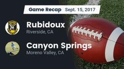 Recap: Rubidoux  vs. Canyon Springs  2017