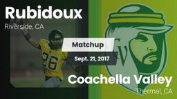 Matchup: Rubidoux  vs. Coachella Valley  2017