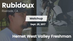 Matchup: Rubidoux  vs. Hemet West Valley  Freshman 2017