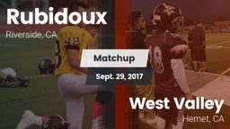 Matchup: Rubidoux  vs. West Valley  2017