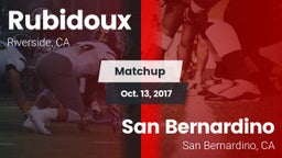 Matchup: Rubidoux  vs. San Bernardino  2017