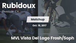 Matchup: Rubidoux  vs. MVL Vista Del Lago  Frosh/Soph 2017