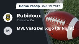 Recap: Rubidoux  vs. MVL Vista Del Lago  (Sr Night) 2017