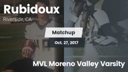 Matchup: Rubidoux  vs. MVL Moreno Valley  Varsity 2017