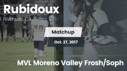 Matchup: Rubidoux  vs. MVL Moreno Valley Frosh/Soph 2017