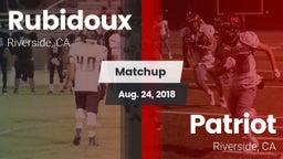 Matchup: Rubidoux  vs. Patriot  2018
